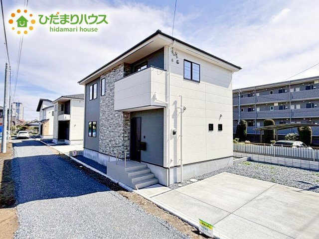 【外観】 | 水戸市小吹町2期　新築戸建　1号棟 | 外回りの工事中ですが、ご内見ができるようになりました！