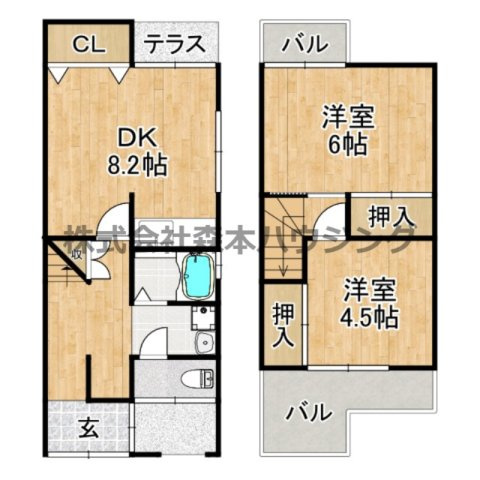 【間取り】 | 　寝屋川市高柳2丁目36テラス