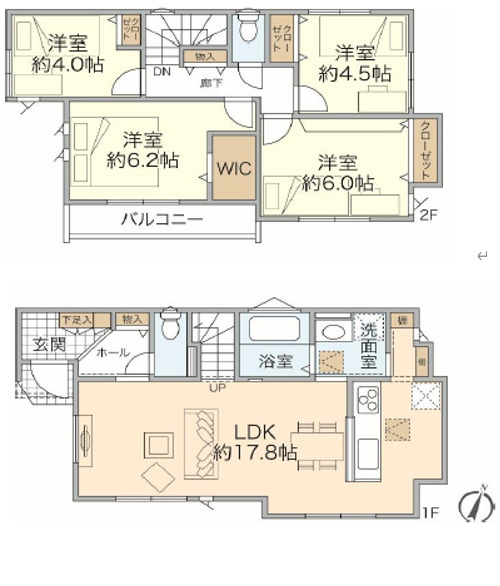 ～【5月9日（土）・10日（日）にオープンハウス開催！】LDK天井高2.7ｍの開放感～Vergarden公郷町四丁目　全17棟の画像