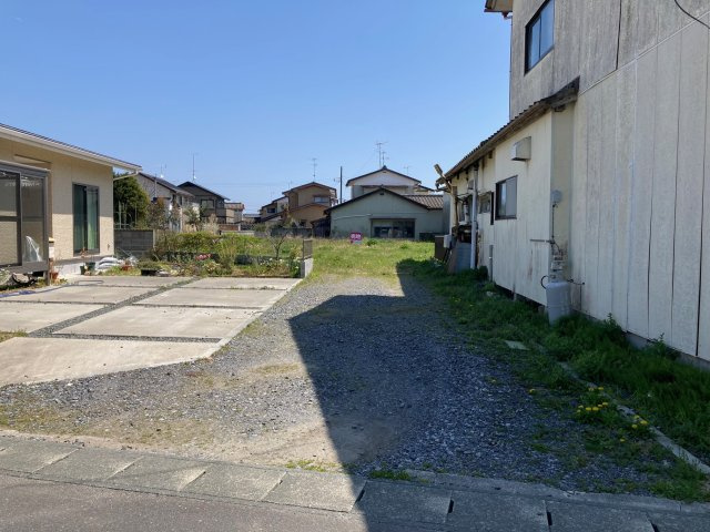 いわき市久之浜町の閑静な住宅地　１４９坪小学校至近！駅近く陽当たり良好　建築条件なし　不動産プラスの外観|接道幅は隅切りを含んで７．８メートル。隅切りなしの有効で４．５メートルございます。お車の出し入れも楽々です。