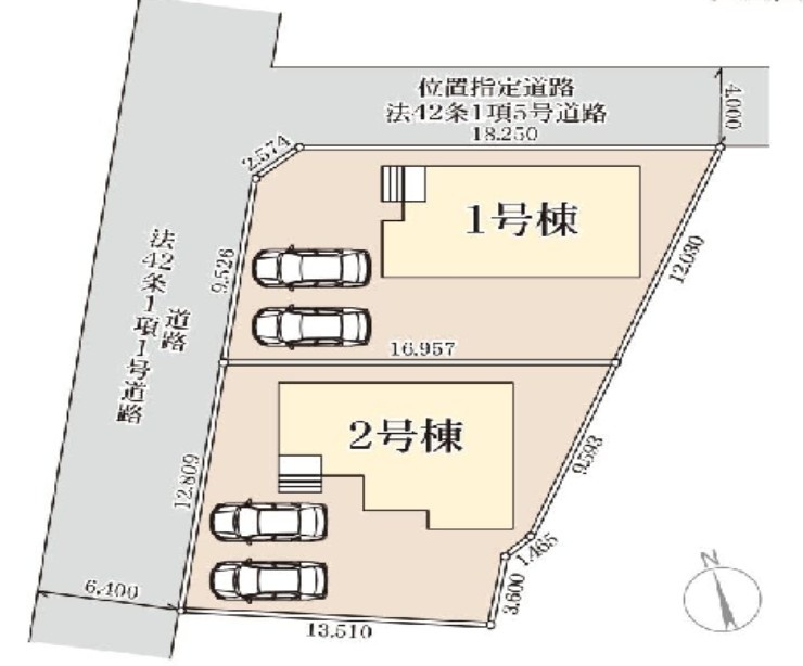 岩舟町静和　新築戸建5-1の区画図