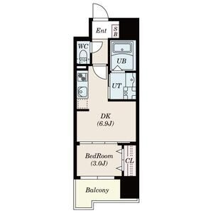 【間取り】 | S-RESIDENCE六ツ門abreastⅡ