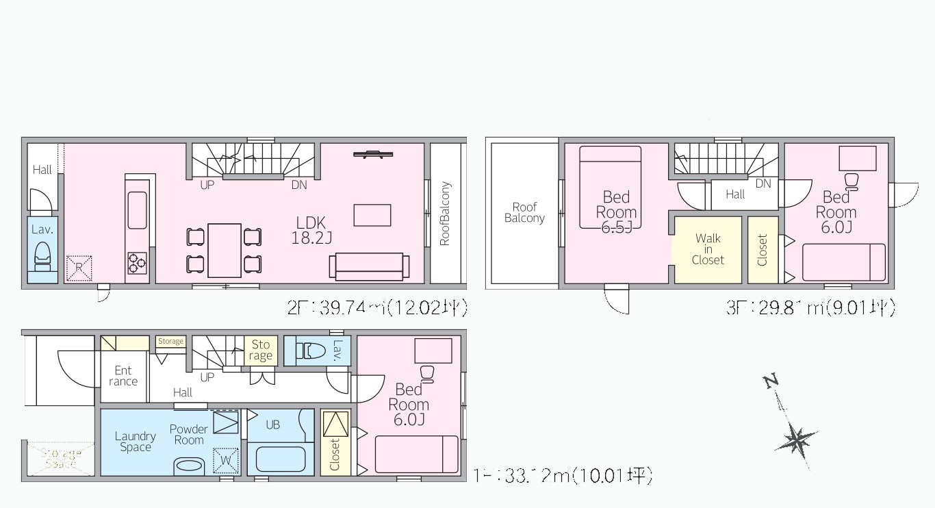 【新築戸建】高崎市上和田町01期　の間取り|■間取り図｜敷地面積：108.50（約32.82坪）　建物面積：102.67（約31.06坪）