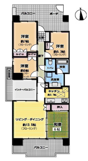 【間取り】 | オラリオン　サイト　４番館　１５０１号室