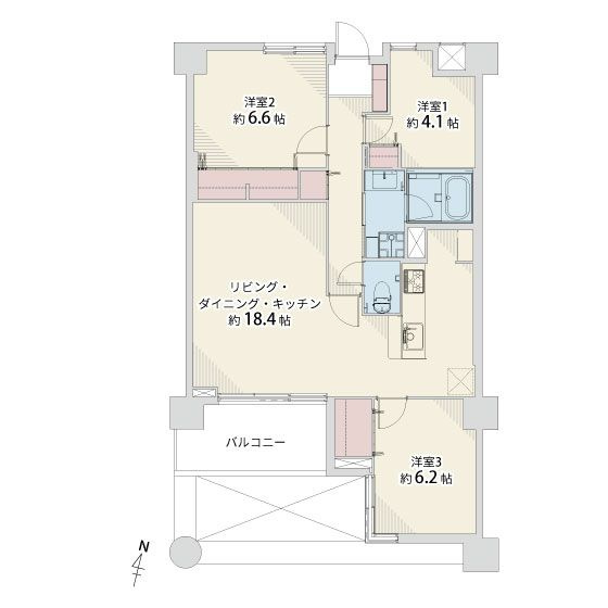 【間取り】 | アールビーコート福重☆仲介手数料無料☆