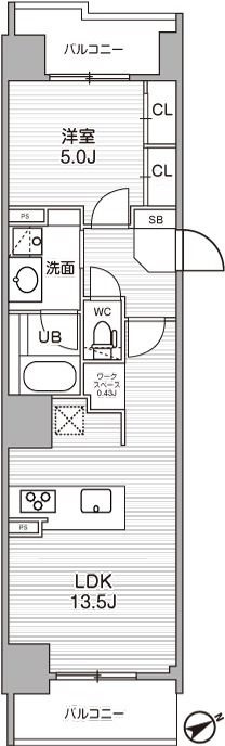 シーズンフラッツ武蔵小山の間取り