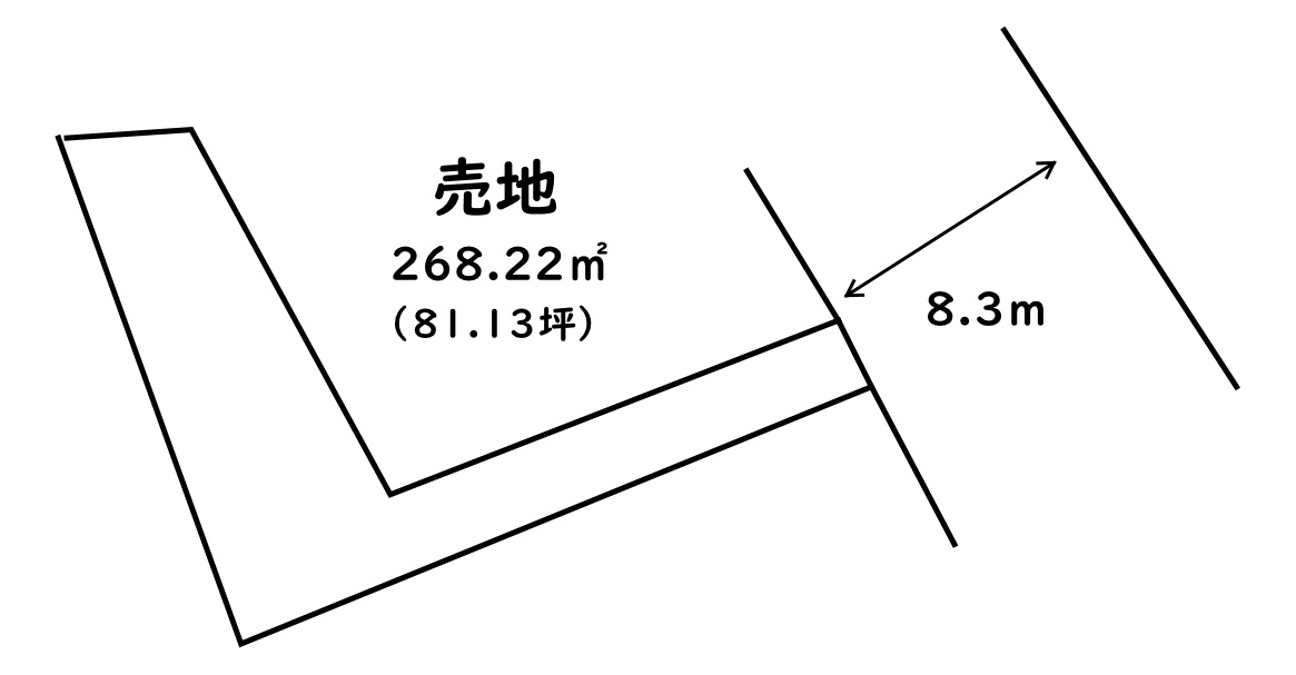 群馬県桐生市清瀬町　売地の土地図