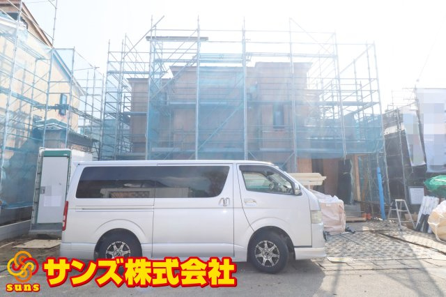 郡山市安積町長久保3丁目　　　３号棟　　　安積第3小学校、安積第2中学区の外観|北側から見た駐車場を含む外観♪