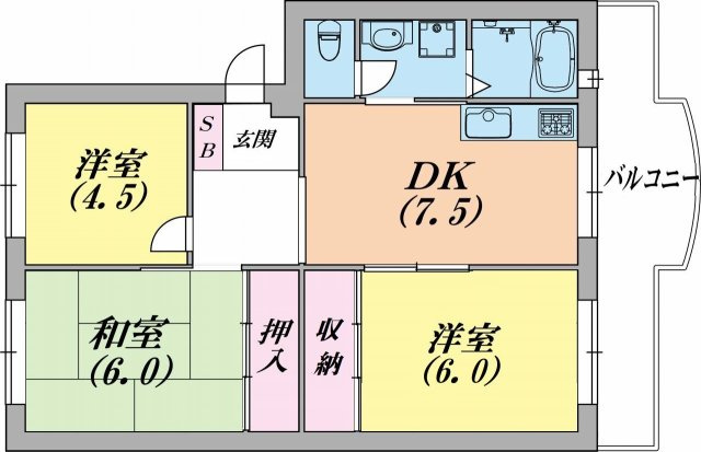 メゾン北鈴の間取り