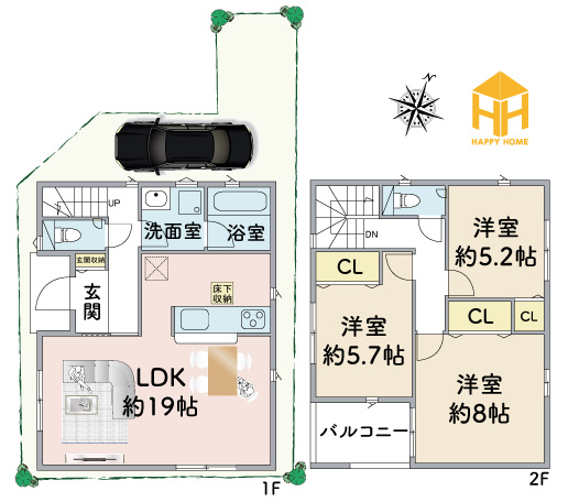 クレイドルガーデン摂津市鳥飼和道新築一戸建て｜全12区画＋駐車1台可の間取り|※図面と現況が異なる場合は、現況を優先します。