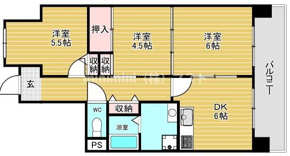 ノアーズアーク住之江の間取り
