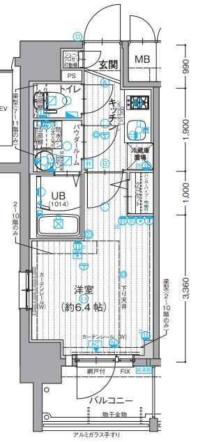 エスリード南森町ラグシスの間取り