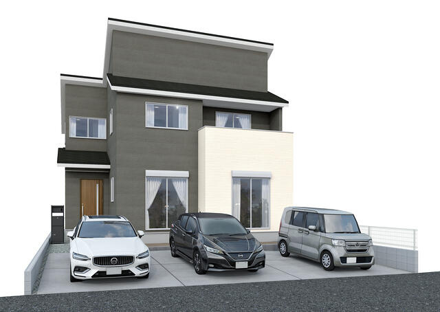 リナージュ宇都宮市富士見が丘２丁目第１期　新築一戸建ての外観パース