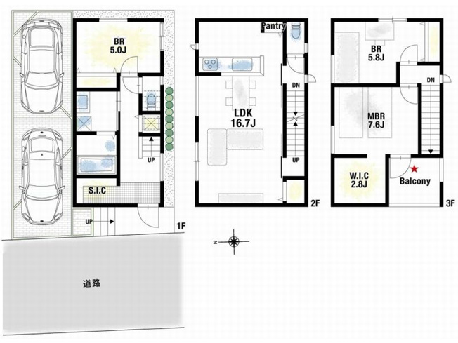 【間取り】 | 山科区西野岸ノ下町　新築戸建