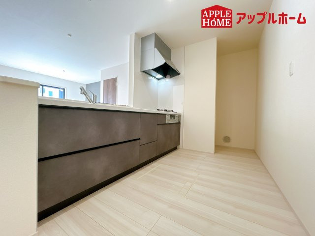 [新築住宅] 鴻巣市鴻巣 第2 全3棟のキッチン|見栄えもよくお手入れもスムーズに出来ます。豊富な収納力もございますので、キッチンスペースをスッキリとお使い頂けそうです。
