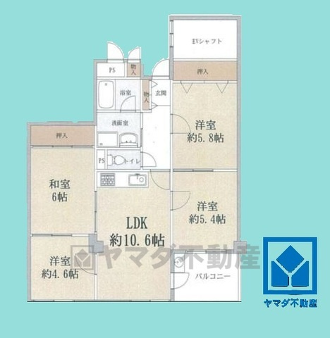 近鉄尼崎ガーデンハイツの間取り