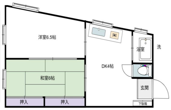 アキタハウスＡ棟の間取り