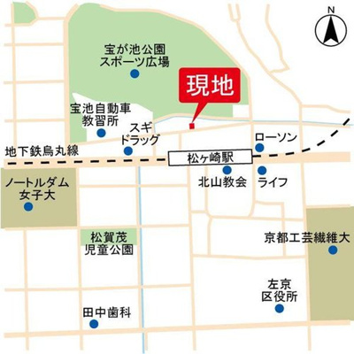 【地図】 | 松ヶ崎井出ケ海道町　土地【建築条件なし・更地】
