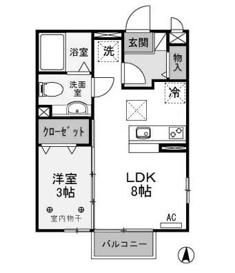 【間取り】 | グリーンハイム　Ｂ