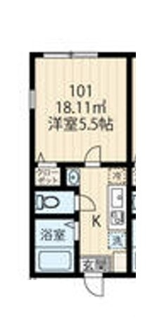 川崎市多摩区生田６丁目のアパートの間取り
