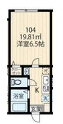 川崎市多摩区生田６丁目のアパートの間取り