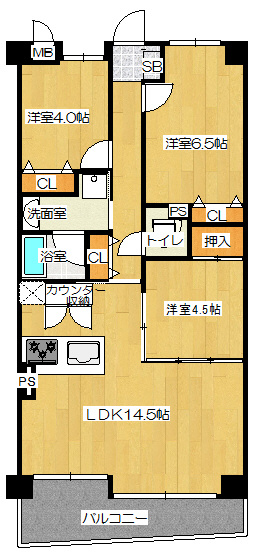 エグゼK&KⅠの間取り|3LDK