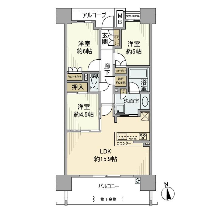 ザ・パークハウス茅ヶ崎の間取り