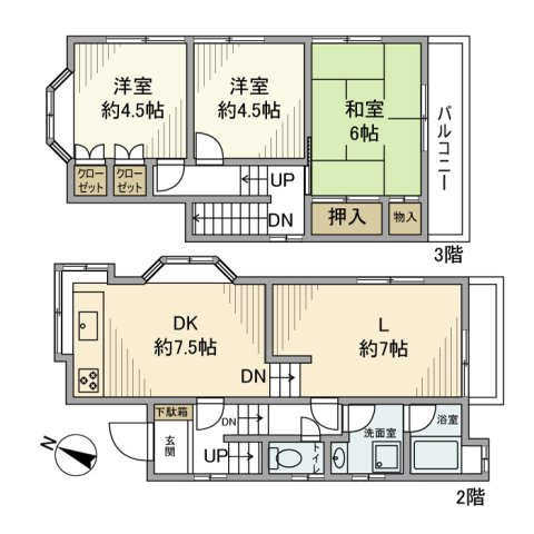 三沢戸建の間取り