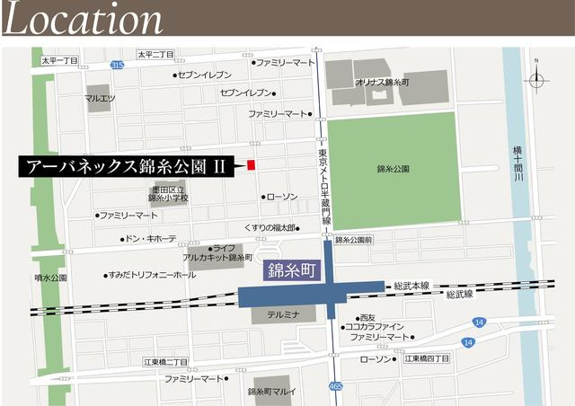 アーバネックス錦糸公園Ⅱの地図