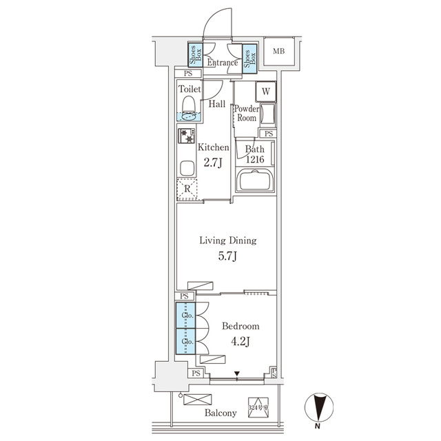フロンティアレジデンス錦糸公園の間取り