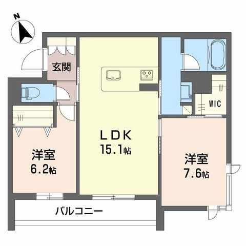 シャーメゾンオークルート五位堂の間取り