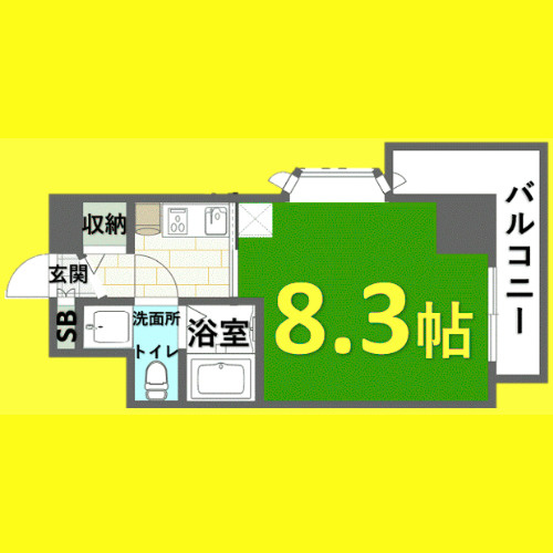 アーバンフラッツ新栄　名古屋市賃貸　仲介手数料無料の間取り