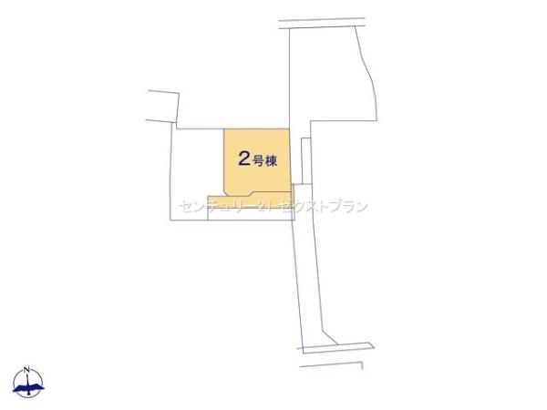 前橋市下新田町1期 2号棟の区画図|区画図