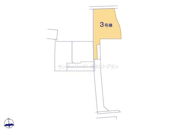 前橋市下新田町1期 3号棟の区画図|区画図