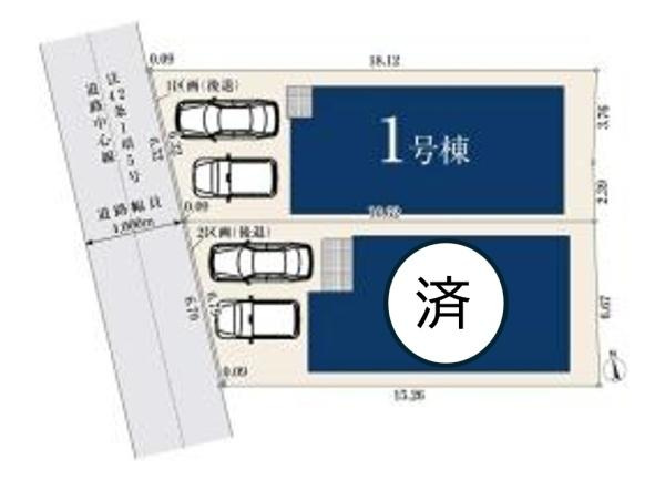 横浜市旭区南希望が丘の新築一戸建の区画図|全2区画の2号棟になります。