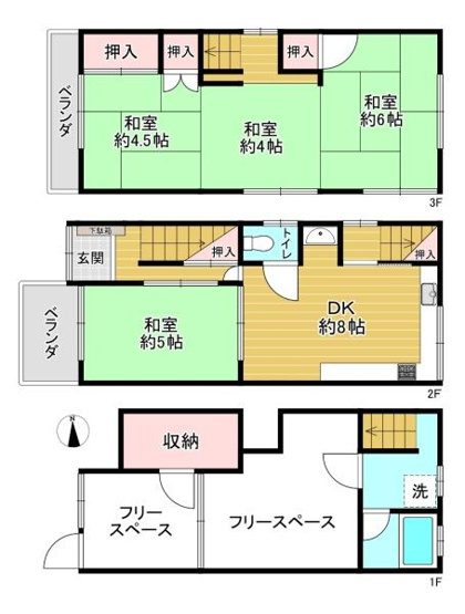 【間取り】 | 大阪市旭区生江3丁目　中古戸建