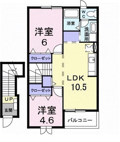 【間取り】 | ウォーターフィールド　Ｄ