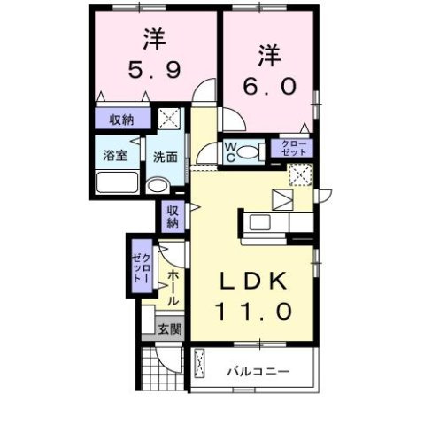 ビッグアイランドハーヴェストＢの間取り