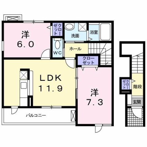 カスターニャＡの間取り