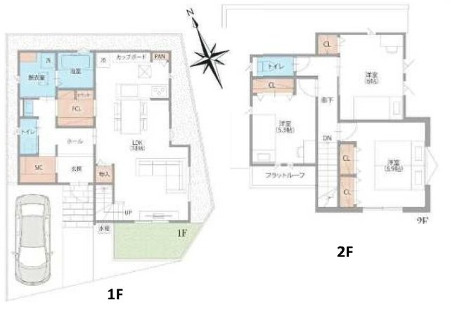 【横浜市旭区善部町21-25新築戸建て】★仲介手数料無料★（善部小学校・南希望が丘中学校）の間取り