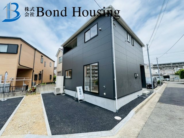 ZEH水準取得物件　魚住町西岡第9　新築限定1棟の前面道路含む現地写真