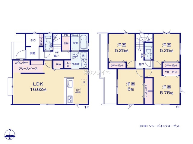 川越市今成14期全1棟　新築戸建　グラファーレの間取り