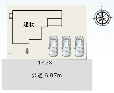 【区画図】 | 磐田市千手堂 新築一戸建て | 区画図です
