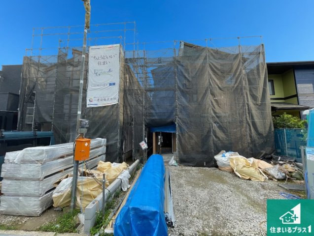 ★亀岡市曽我部町南条宮田筋　第2期　新築一戸建ての外観|周辺は落ち着いた街並みの住宅地！子育てがしやすい住環境です！まだ未完成ですが、現地でしかわからない事もございます。是非一度ご覧ください。
