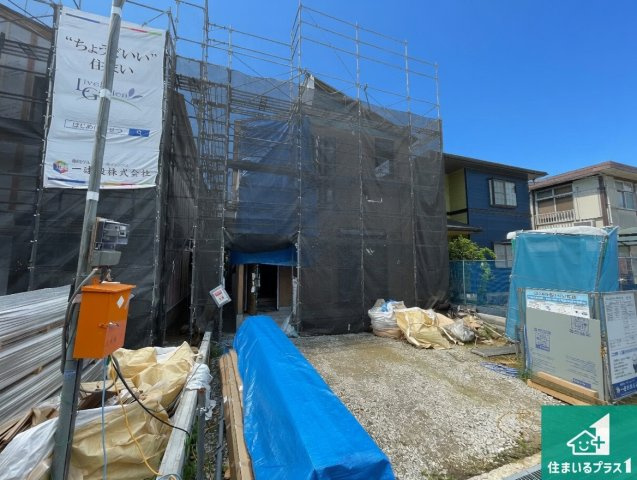 ★亀岡市曽我部町南条宮田筋　第2期　新築一戸建ての外観|周辺は落ち着いた街並みの住宅地！子育てがしやすい住環境です！まだ未完成ですが、現地でしかわからない事もございます。是非一度ご覧ください。