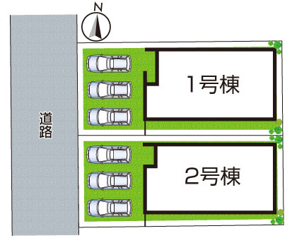 亀岡市曽我部町南条宮田筋　第2期　新築一戸建ての区画図|全２区画