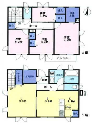 東急ホームズ施工　注文住宅　アメリカンスタイルの間取り|導線を考えられた間取り