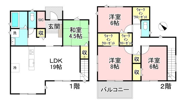 【間取り】 | 各務原市鵜沼西町　タマタウン鵜沼小