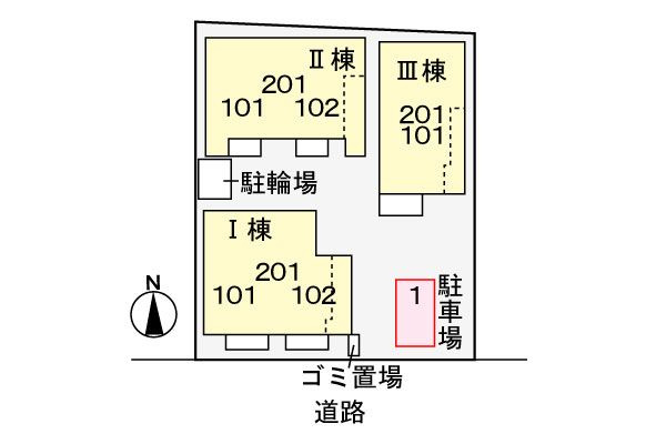 シャルマンⅢの駐車場