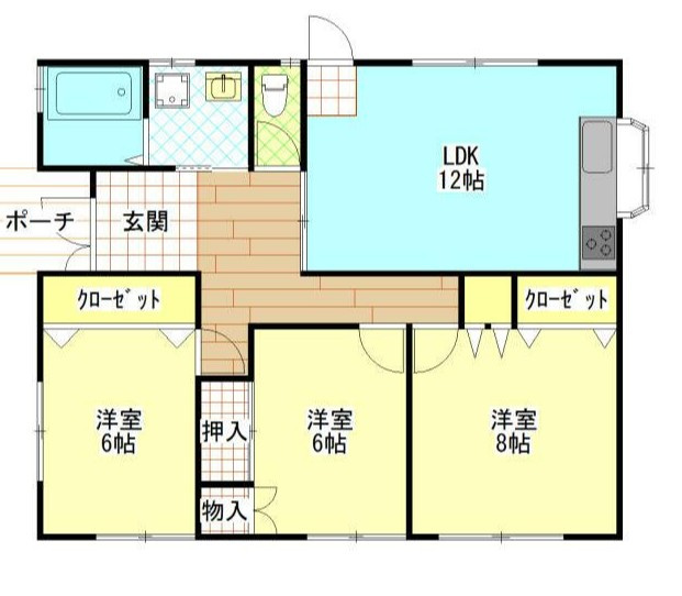 【間取り】 | リバーストーン | 3LDKの広々とした間取り